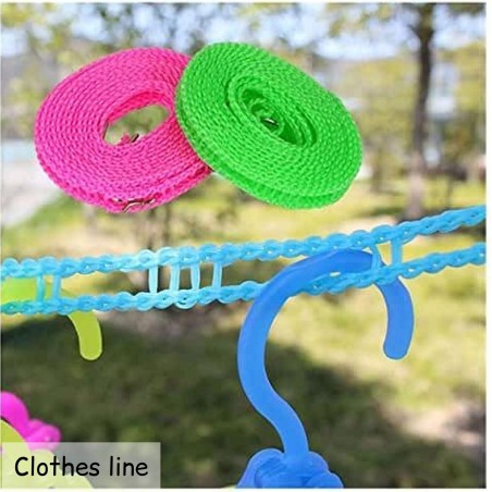 5M Clotheslines Portable Adjustable Clothes Drying Rope