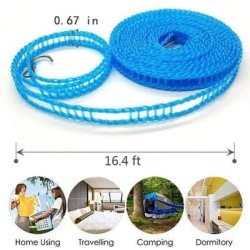 5M Clotheslines Portable Adjustable Clothes Drying Rope