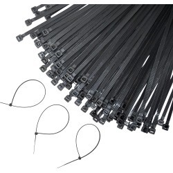 4, 6, 8, 10, 12 Inch Nylon Cable Ties Zip Wire Organizer Ties, Zip Ties, Cable Organizer, 50 Pieces Each Size Combo - Black